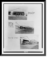 Composite of three photos of Sloane School of Aviation and airplanes Classic, Historic Print