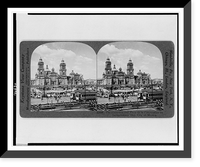 The Cathedral and Plaza de la Constitution on Independence Day, City of Mexico Classic, Antique Print
