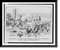 The Struggle for Devil's Den, (looking toward the Confederate lines) Classic, Antique Print