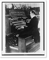 Historic Framed Print, C. Walter Wallace, blind organist.Photo by Bain News Service.,  17-7/8" x 21-7/8"