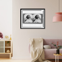 Historic Framed Print, Close view of back of head of the Great Sphinx, Gizeh, Egypt,  17-7/8" x 21-7/8"