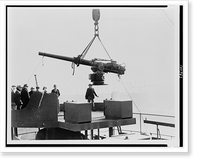 Historic Framed Print, Mounting of the first gun on a merchant ship,  17-7/8" x 21-7/8"
