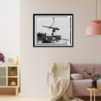 Historic Framed Print, Mounting of the first gun on a merchant ship,  17-7/8" x 21-7/8"