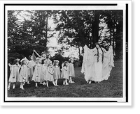 Historic Framed Print, Pastoral play, the Oaks, Spring,  17-7/8" x 21-7/8"