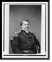 Historic Framed Print, [Union general Winfield Scott Hancock, half-length portrait, seated, facing right, in uniform],  17-7/8" x 21-7/8"