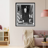 Robert P. Patterson, Secretary of War, half-length portrait, standing at his desk in his office in Washington D.C., facing front.U.S. Army Signal Corps, Vintage Poster