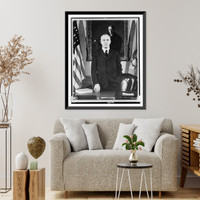 Robert P. Patterson, Secretary of War, half-length portrait, standing at his desk in his office in Washington D.C., facing front.U.S. Army Signal Corps, Vintage Poster