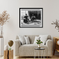 Historic Framed Print, [Cesare Borgia seated with Machiavelli],  17-7/8" x 21-7/8"