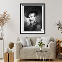 Historic Framed Print, [Fridtjof Nansen, head-and-shoulders portrait, facing left],  17-7/8" x 21-7/8"