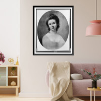 Historic Framed Print, [Miss Gunning, head-and-shoulders portrait, facing left],  17-7/8" x 21-7/8"