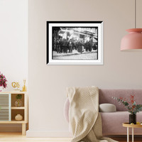 Crowd before failed bank of Pati & Son, Elizabeth St., New York, Antique Wall Art