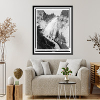 Historic Framed Print, [Sluiskan Falls, Mount Rainier National Park, Washington].Asahel Curtis, Seattle.,  17-7/8" x 21-7/8"