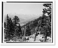 Longs Peak and Continental Divide from Cathedral Ridge.photo by Wiswall, Antique Wall Art