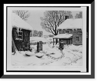 Antique Photo Print - Winter chores.R.W. Woiceske - Historic Wall Art Gift
