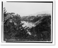 The Yellowstone River below Tower Falls, Yellowstone National Park, reached by the Northern Pacific Railway via Gardiner Gateway, Antique Wall Art