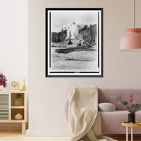 Mud volcano, Yellowstone National Park, reached by the Northern Pacific Railway via Gardiner Gateway, Historic Print
