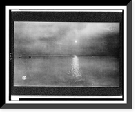 Sun or moon reflecting off water in the Arctic, Vintage Wall Art