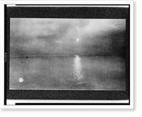 Sun or moon reflecting off water in the Arctic, Vintage Wall Art