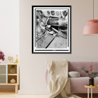 Navigator of airplane in compartment of a modern aircraft, Bright Field, Ohio.U.S.A.A.F. Classic, Vintage Poster