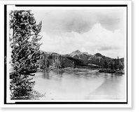 The Absaroka Mountains and the Yellowstone River in Yellowstone National Park, reached by the Northern Pacific Railway via Gardiner Gateway, Historic Print