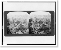 General view of burned area, (Market St. on left) from Ferry Tower, San Francisco disaster, U.S.A, Historic Print