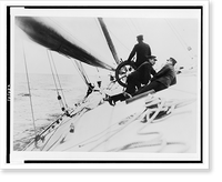 Crew lying on board the tilting deck of the Reliance, Antique Poster