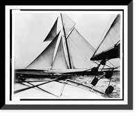 Historic Framed Print, [Side view of the Reliance],  17-7/8" x 21-7/8"