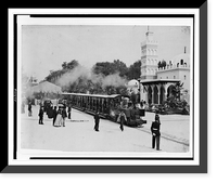 Railroad train at the Paris Exposition, 1889, Antique Wall Art