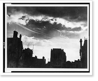 Vintage Americana Print - Blitzkrieg sky-writing - Historic Wall Art Gift