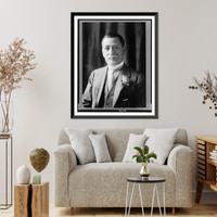 Historic Framed Print, [Viscount Kikiyiro Ishii, half-length portrait, facing slightly left],  17-7/8" x 21-7/8"