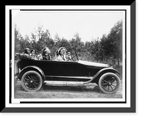 Coeur D'Alene man, Phillip Wildshoe and family, in his Chalmers automobile, Antique Print