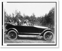 Coeur D'Alene man, Phillip Wildshoe and family, in his Chalmers automobile, Antique Print