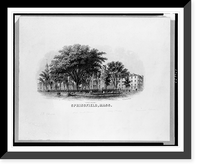 Historic Framed Print, Springfield, Mass. (Court Square).Thos. Chubbuck, engr.. Springfield.,  17-7/8" x 21-7/8"