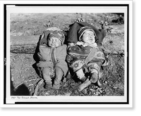 Historic Framed Print, Two Siwash babies.Miles Bros.,  17-7/8" x 21-7/8"