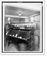 Historic Framed Print, An Automatic sorting machine in use in the Census Office. ...,  17-7/8" x 21-7/8"