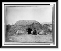 Historic Framed Print, [Pima ki (primitive home), Pima, Arizona],  17-7/8" x 21-7/8"