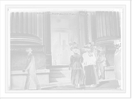 Entrance, Knickerbocker Trust, opening day, New York, Vintage Print