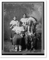 Stampede & family Sioux".J.A. Anderson, Rosebud, S.D.", Historic Print