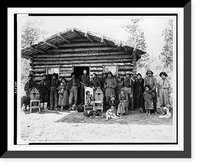Historic Framed Print, Group Copper R. Siwashes at Davis' roadhouse.Miles Bros.,  17-7/8" x 21-7/8"