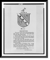 Boone family coat of arms with text description.R.N. Mayfield, Vintage Print