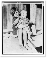 Very needy beneficiaries of the Red Cross drought funds on a plantation near Cleveland, Miss. Besides food, clothing, shoes, etc., were needed here, Historic Print