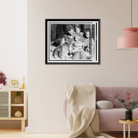 Grandpap takes care of the babies. A family of share croppers, typical of thousands taken care of by the Red Cross, because the drought ruined their crops, Antique Wall Art