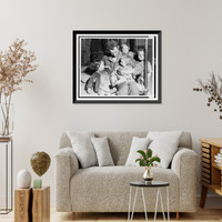 Grandpap takes care of the babies. A family of share croppers, typical of thousands taken care of by the Red Cross, because the drought ruined their crops, Antique Wall Art