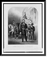 Gen. Ulysses S. Grant..S.S. Frizzell, del. ; F. Crow, col, Antique Print