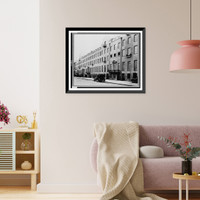 Historic Framed Print, [Entrance and side of building in Turtle Bay Gardens, New York City],  17-7/8" x 21-7/8"