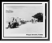 Historic Framed Print, Playa Ancon, Cuba,  17-7/8" x 21-7/8"