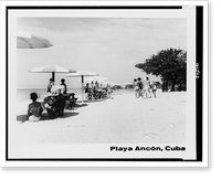 Historic Framed Print, Playa Ancon, Cuba,  17-7/8" x 21-7/8"