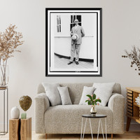 Historic Framed Print, Prof Irving Fisher, noted economist.photo. by Bain News Service, New York.,  17-7/8" x 21-7/8"