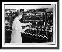 Historic Framed Print, 14 year old Spooler tender. Berkshire Cotton Mills. Location: Adams, Massachusetts.Lewis W. Hine.,  17-7/8" x 21-7/8"