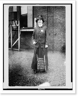 Suffragette posed in police uniform to illustrate woman police concept, Cincinnati, Ohio, Historic Reproduction